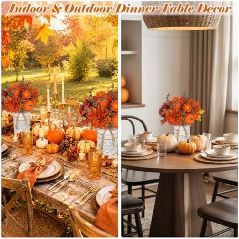 Fall Centerpieces for Tables Fall Flowers in Vase Fall Floral Arrangement - Image 7
