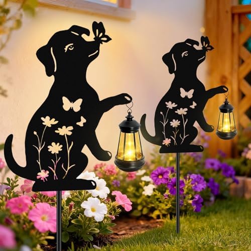 ANGMLN Dog Outdoor Solar Lantern Waterproof, Hanging Lights Lawn Ornaments by ANGMLN