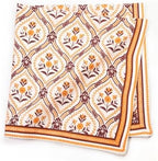FINGERCRAFT Cloth Napkins Set of 12 Cotton Linen, 20x20 in, Damask Orange - Image 5
