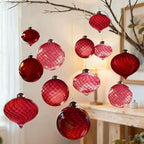 12Pcs Glass Christmas Balls for Christmas Tree by OuMuaMua