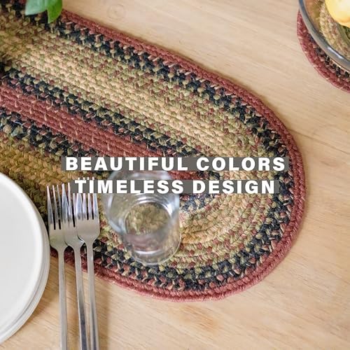 Homespice Highland Braided Table Runner Ideal as Dining Runner, Oval 11x36 - Image 4
