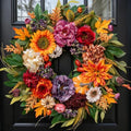 24 Inch Fall Wreaths for Front Door, Autumn Harvest Wreath, Porch Decor by wreathqueen