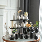JOJUNO Black Bud Vases, Small Ceramic Vase Set of 11 Modern Home Decor - Image 7