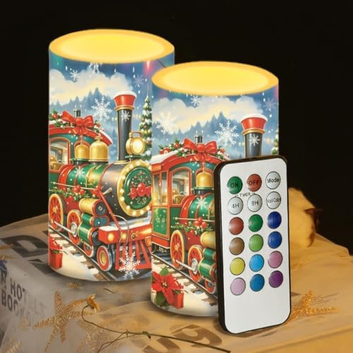 Christmas Decor Flickering Flameless Candles with Remote Timer by WelcometoLuarisgur