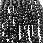 48Ft Christmas Wood Bead Garland Rustic Holiday Decor for Tree (Black) by Unknown