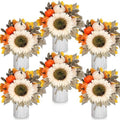 Fall Decor Flower Table Centerpieces, Set of 6 Pre-Made by DIYDOFUN
