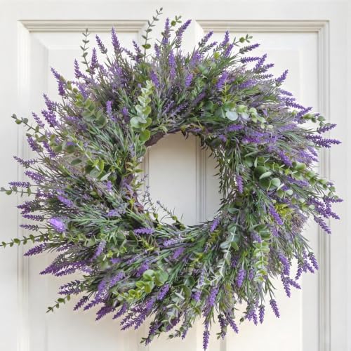 26''Lavender Eucalyptus Wreaths for Front Door by Wreath