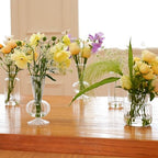 12 Pcs Ribbed Glass Bud Vases Set, 4 Styles Clear Small Flower Vases - Image 3