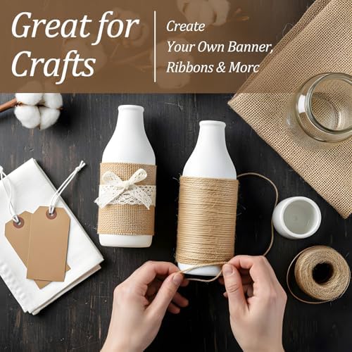 10 Pack Burlap Table Runners 12 x 71 Inch Rustic Linen Table Runner Natural Khaki Wedding Decor for Party Kitchen Dining Christmas Holiday - Image 5