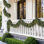 4PCS 6FT Christmas Pre-Lit Cedar Garlands with Lights Pine Garland Decor - Image 6