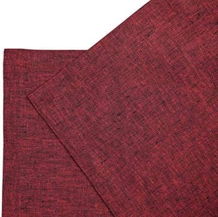 Solino Home 100% Linen Placemats Red Garnet, Athena 14 x 19 in, Set of 4 - Image 2