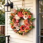 24 Inch Fall Wreaths for Front Door, Apple Wreath Artificial Autumn Wreath - Image 6