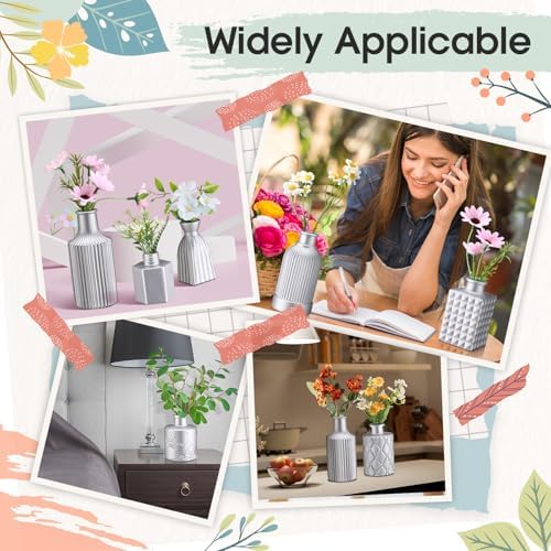 Yaomiao 30 Pcs Glass Bud Vases Centerpieces, Silver Series - Image 5