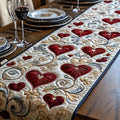 Quilted Table Runner, 3D Floral & Animals Design, Farmhouse Rustic Home Decor, for Dining Table Kitchen Holiday (A16,14x72 inches) by SodaMeow