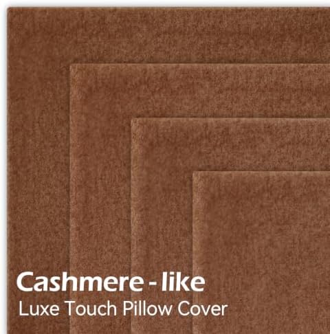 a moment Waterproof Throw Pillow Covers Set of 4,18x18 Inch Outdoor Stain Resistant Pet Friendly Pillowcases Cushion Covers for Patio Sofa and Living Room,Rust - Image 5