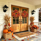 Harvest Fall Wreaths for Front Door - Farmhouse Thanksgiving Wreath Decor - Image 5