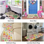 Valentines Day Kitchen Mat Set 2 Piece,Truck Colorful Hearts Kisses Hugs True Love Decorative Kitchen Rugs,Valentine's Day Low-Profile Kitchen Mats for Home Kitchen Decor 17"x48"+17"x30" - Image 6