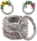 7 Pcs 10 inch Natural Grapevine Wreath Set, Hand-Woven Vine Branch Wreaths for DIY Crafts, Christmas Decorations, Home & Event Styling(White) by KUKLIPJIM