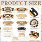 Tatuo 11 Pcs Boho Wall Basket Decor Woven Wall Hanging Art, Retro - Image 3