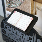 Elegant Wooden Quran Stand Prayer Mat Holder – Islamic Home Décor, Prayer Rug Organizer, Ramadan & Eid Gift, Decorative Wooden Islamic Accessories, Quran Display Holder for Mosque & Home Black-Silver - Image 5