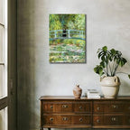 XYHYRA Framed Black Cat Canvas Wall Art, Vintage Monet Landscape Water Lilies Wall Decor Painting, Funny Cat Poster Prints Picture for Bedroom Bathroom Living Room Room Aesthetic Decor 16x24 inch - Image 6