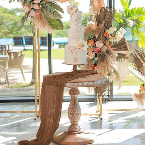 24 Pack Brown 10Ft Cheesecloth Table Runner - Image 7
