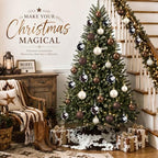 Lunmon 64 Pcs Cow Print Christmas Ball Ornaments Brown Cowhide Western Cowboy Xmas Bulbs 1.6/1.97/2.4 Inch Champagne Bronze Plastic Hanging Decor Assorted Size Xmas Decor for Home Tree Wreath Party - Image 2
