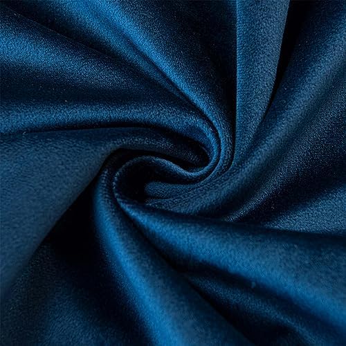 JUSPURBET 28x28 Velvet Decorative Throw Pillow Covers Set of 2,Navy - Image 6