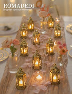 Romadedi Vintage Gold Mini Lanterns Bulk for Centerpiece, Pack of 10 - Image 4