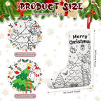 Zhanmai 24 Pcs Color Your Own Christmas Stocking Kit, Merry Xmas - Image 2