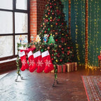 Sliner Christmas Stocking Holder with 12 Detachable Hooks 39.8 in Metal Stocking Holder Stand with String Lights, Freestanding Hangers Racks for Floor Fireplace Living Room(Nutcracker) - Image 3