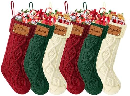 Christmas Stockings, Personalized Christmas Stockings with Names by Gemuniya