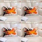 Batmerry Splashes Vibrant Pillowcases, Abstract Splash Art Decorative Bed Pillow Cover with Hidden Zipper Soft Blended for Hair and Skin 20X26 in - Image 5