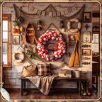 Cinnvoice Front Door Decor Wreath Sign Party Decorations Themed Wreath Ornament for Birthday Party Home Porch Window Wall Art Door Plaque(Gone Fishing) - Image 4