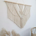 Achart Macrame Wall Hanging Large- Boho Wall Decor- large wall art- Wall Decor Living Room- Macrame Tapestry Boho Decor for Bedroom (Triangle) - Image 3