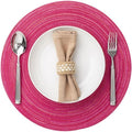 BARoyal Round Placemats Set of 12 Woven Placemats Washable Braided Table Mats for Dining Table Heat Resistant Non-Slip Circle Place Mats(Blossom) by BAROYAL