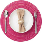 BARoyal Round Placemats Set of 12 Woven Placemats Washable Braided Table Mats for Dining Table Heat Resistant Non-Slip Circle Place Mats(Blossom) by BAROYAL