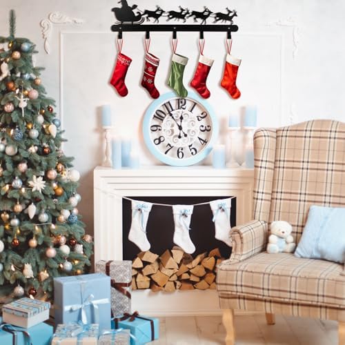 Blulu Christmas Stocking Wall Rack with 5 Hangers Holder - Image 6