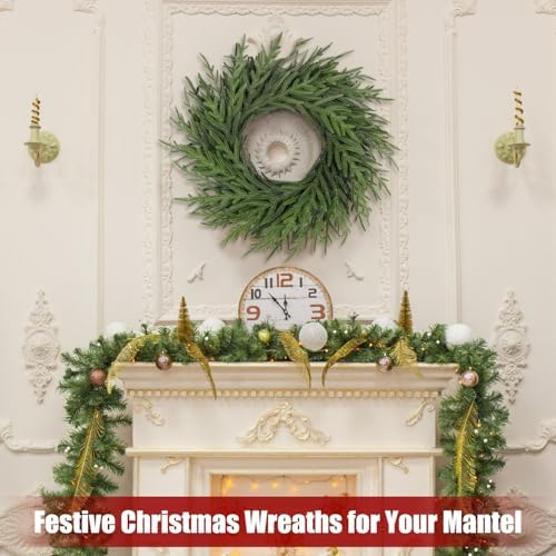 Artgar 26 Inch Pine Wreath - Christmas Wreaths for Front Door - Image 3