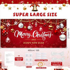 WovWeave Christmas Ball Garage Door Cover Banner, 7 x 16 ft - Image 2
