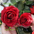 FiveSeasonStuff Classic Red Artificial Silk Roses Flower Garland, Bendable Hanging Vines (2pcs, 11ft) - Image 4