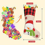 Christmas Stockings 5 Pack, 18'' Large Christmas Stockings with Santa Snowman Gnomes Pattern,Classic Buffalo Plaid Cuff,Xmas Ornaments for Family Stairs Fireplace Tree Hanging - Image 5