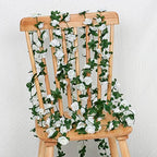 18 Pack 144 FT Artificial Flower Garland Fake White Roses Vines Flowers - Image 5