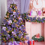 Cindeer 100 Pcs Christmas Tree Picks Sprays Glitter 10.2 in,Purple - Image 4