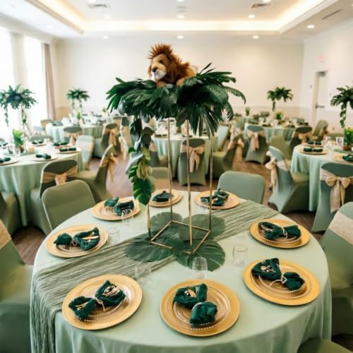 16 Pack Sage Green Cheesecloth Table Runner 10FT Boho Gauze Cheese Cloth Table Runner Long Rustic Sheer Table Runners for Wedding Bridal Baby Shower Birthday Party Table Decorations - Image 2