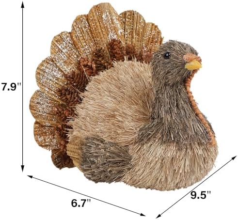 winemana Sisal Turkey Figurine – Thanksgiving Table Decorations Indoor - Image 3