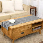 Solino Home 100% Pure Linen Table Runner Black, Gingham Check 14 x 48 in by SolinoHome