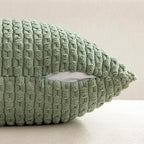MIULEE Euro Sham Decorative Throw Pillow Covers 24x24 Sage Green Corduroy - Image 6