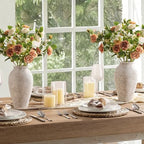 Vanselia Ceramic Flower Vase Home Decor - Large Tall Farmhouse Table Vases Rustic Vintage Living Room Kitchen Bedroom Decorations for House Book Shelf Office Coffee Desk Dining Fireplace (12" Retro) - Image 5
