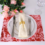 Snowkingdom Red Sparkly Table Runner Glitter Sequin Glitter Metallic Foil Mesh Lace 11 Inch x 49 Feet Long Roll Centerpieces Decorations for Wedding Anniversary Mother's Day Valentine Party Birthday - Image 6